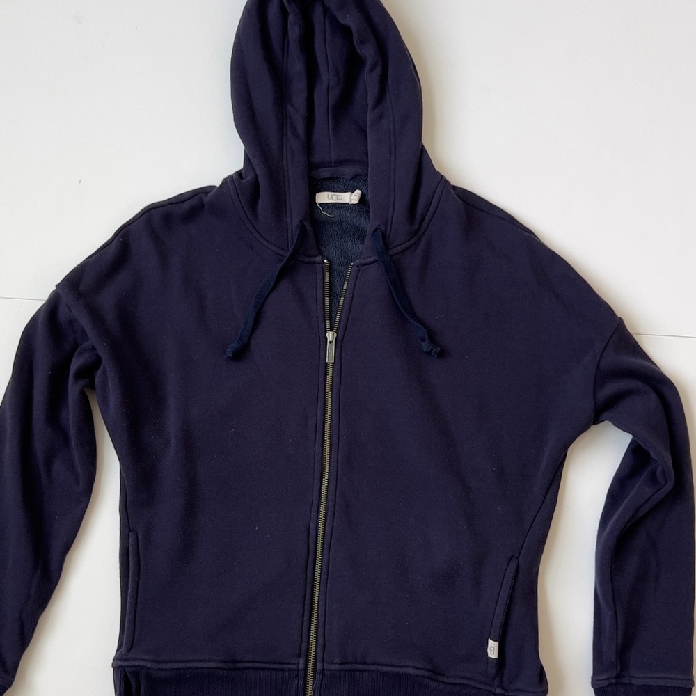UGG Deep Navy Full-Zip Hooded Sweatshirt